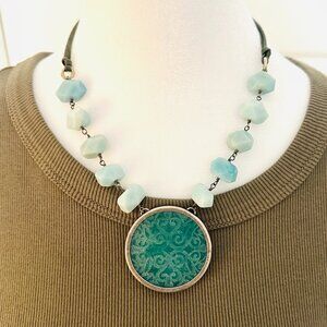 SILPADA BLUE QUARZITE PENDANT  NECKLACE